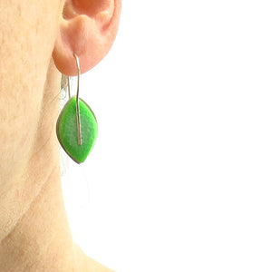 Green Leaf Earrings